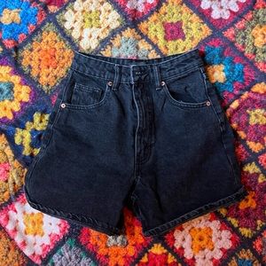 zara high waist jean shorts